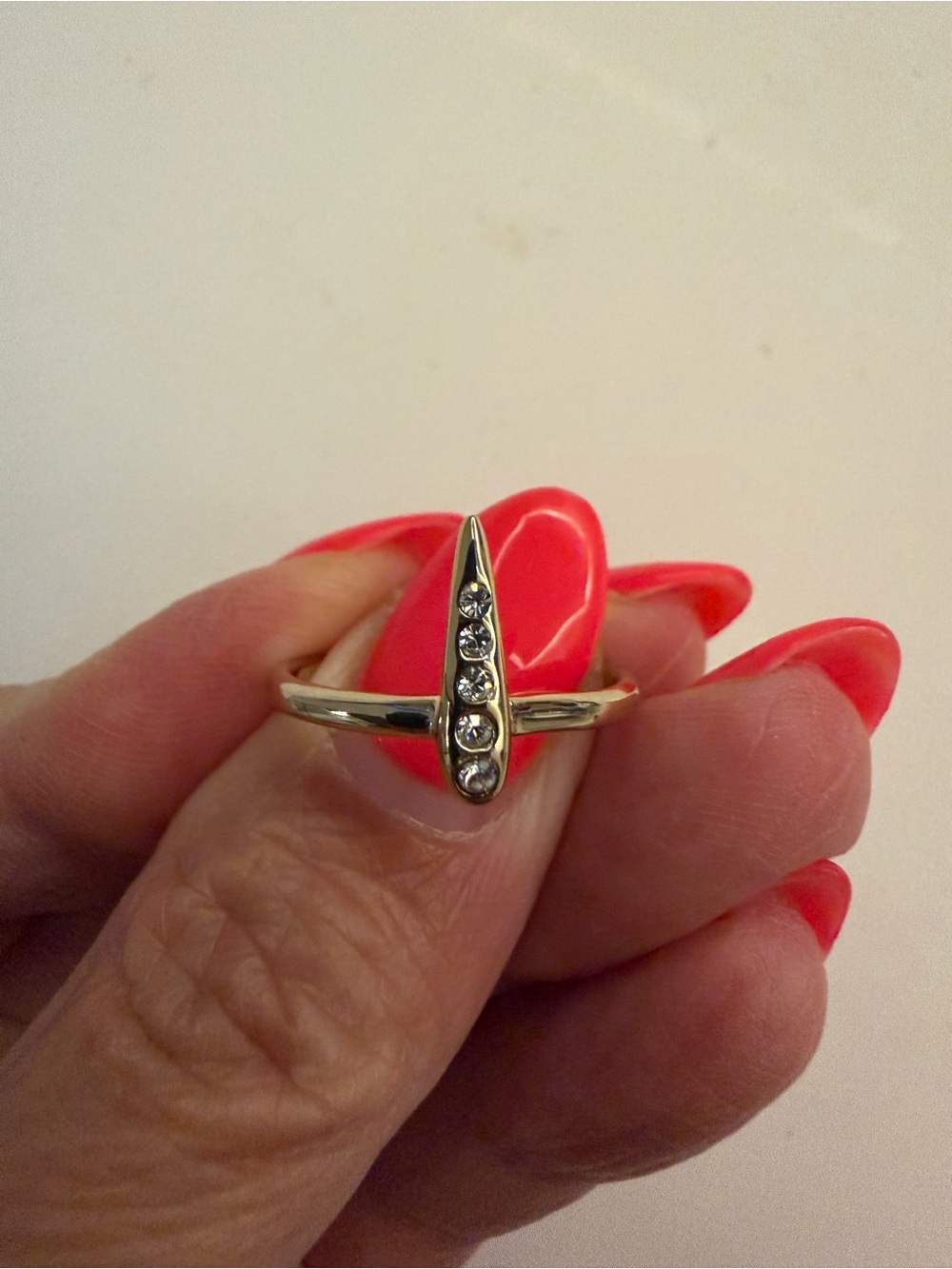 Alexis Bittar Miss H Gold-Tone Teardrop Ring with Swarovski Crystals